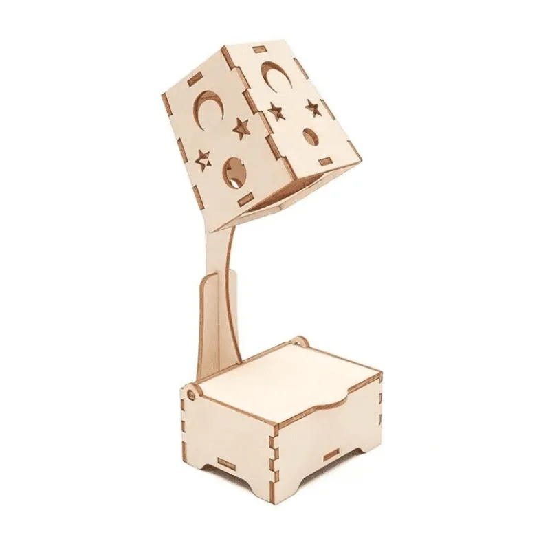 Engineering Subscription STEM project featuring a build-your-own Desk Lamp for kids