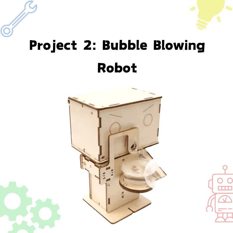 Advanced Engineering Subscription Box B Bubble Blowing Robot STEM project for kids