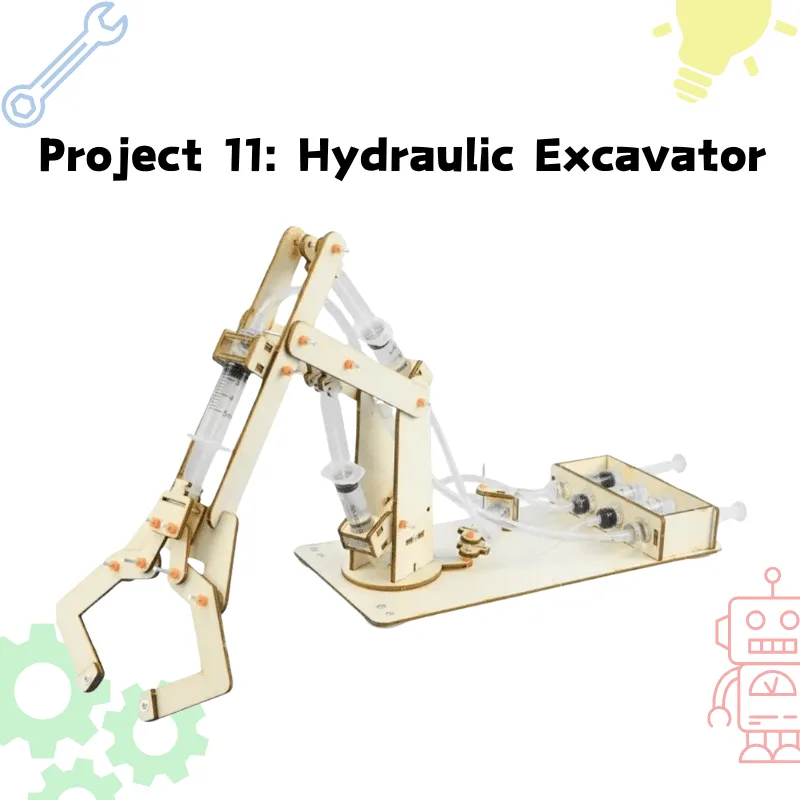 Advanced Engineering Subscription Box K Advanced Hydraulic Excavator STEM project for kids