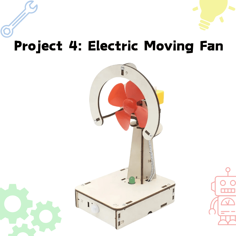 Advanced Engineering Subscription Box D Moving Rotating Head Fan STEM project for kids