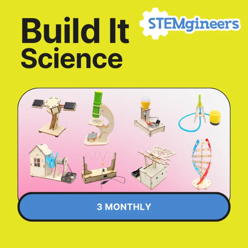 Build It Science Subscription 3-Month STEM kit for kids with hands-on science projects