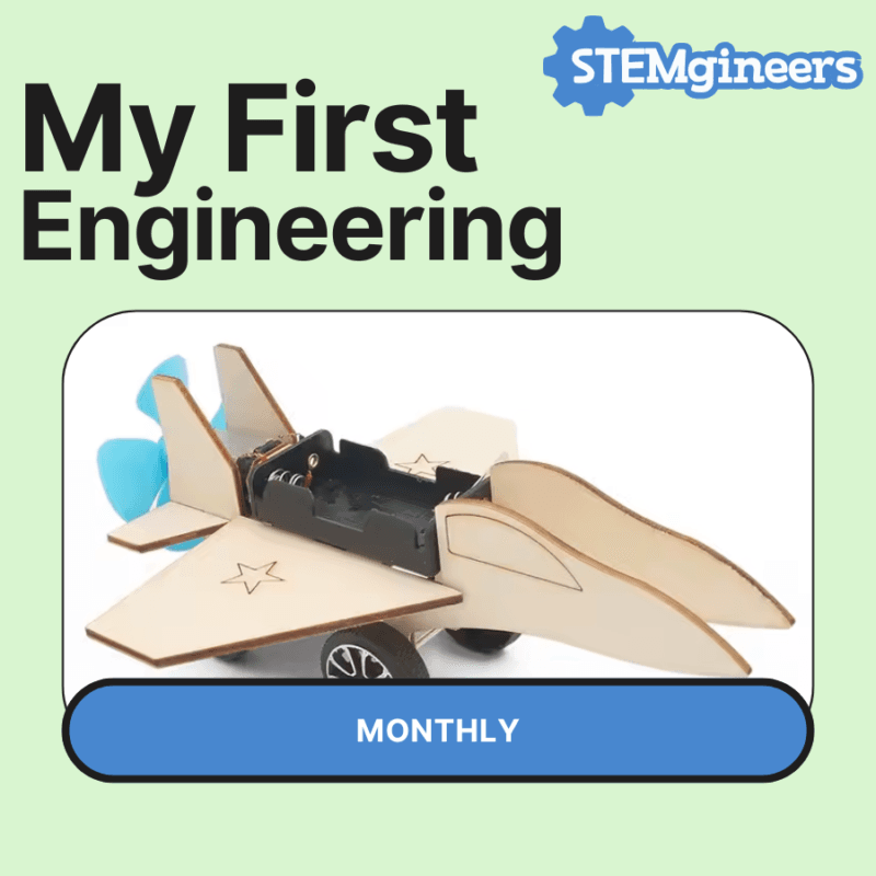 My First Engineering Subscription Monthly STEM kit for kids featuring beginner-friendly projects